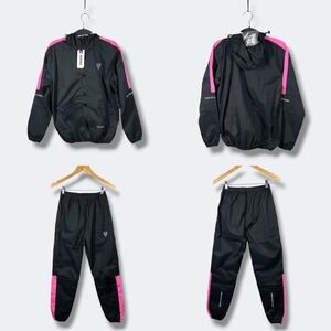 RDX Heat Suit Tracksuit Womens M Black Pink Sauna Workout Set Athletic NWT